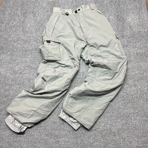 Turbine Snow Pants Mens Large Gray Insulated Ski Cargo Zip Pockets Elastic Waist